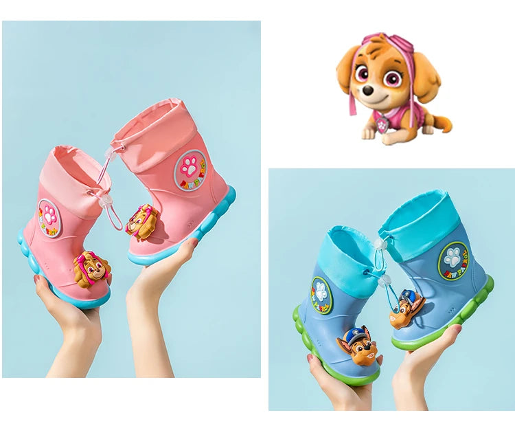 PAW Patrol Children Rain Boots Baby Boys Girl EVA Non-slip Outdoor Cartoon Dogs RainFashion Toddler Kids Outdoor Waterproo boots