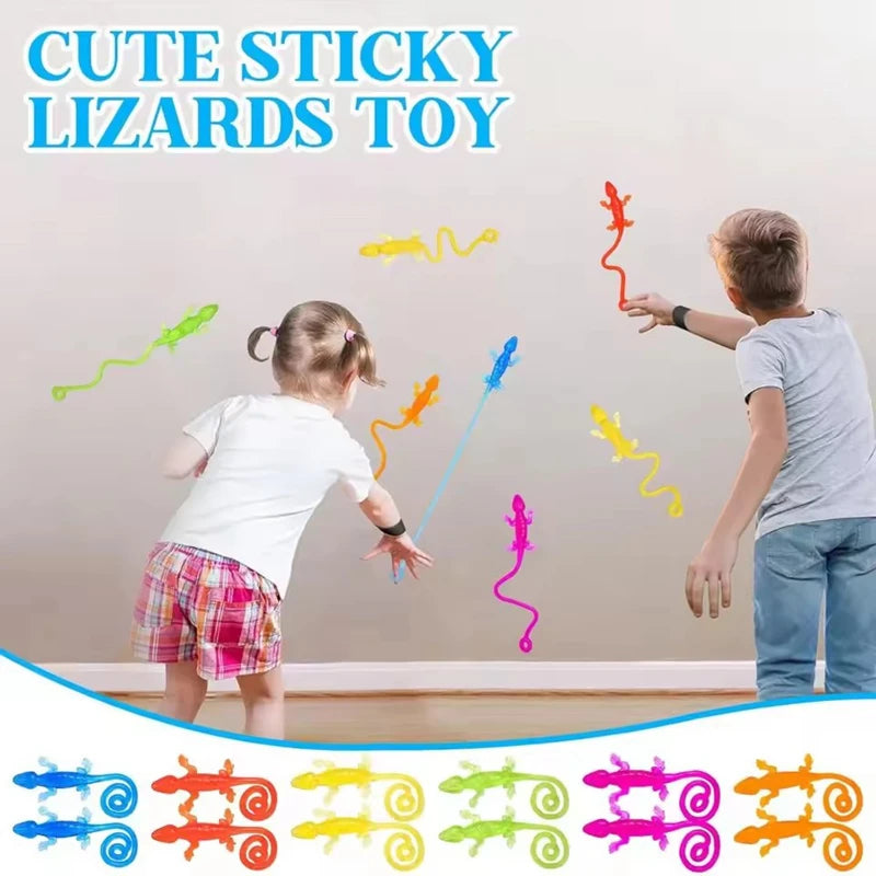 10/20/30Pcs Sticky Climbing Lizard Kids Birthday Party Favors Goodie Filler Pinata Toys School Prizes Halloween Christmas Gift