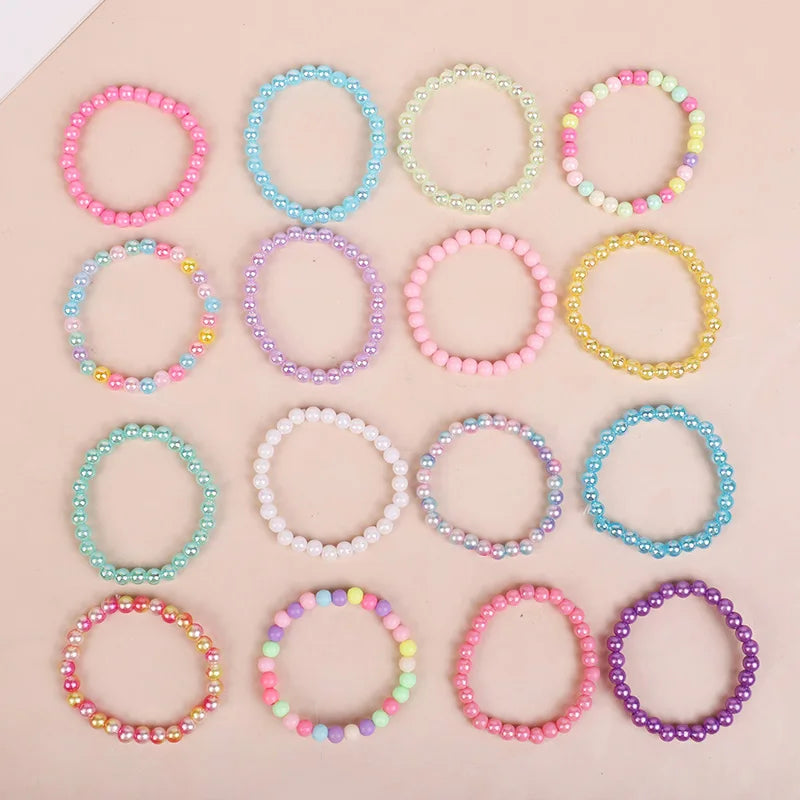 10-50Pcs Colorful Beads Bracelet Kids Girls Birthday Party Favors Goodie Pinata Filler Baby Shower Wedding Guest Treat Gifts