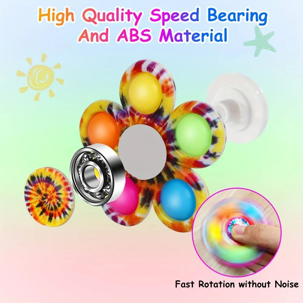 12/24 Pcs Fun Colorful Bubble Spinner Kids Birthday Party Favors Classroom Prizes Carnival Christmas Wedding Guest Gifts Pinata