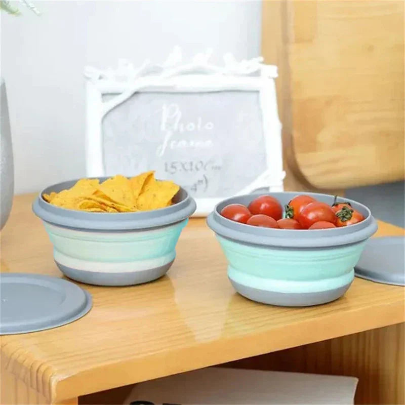 3Pcs/Set Bowl Sets Silicone Folding Lunch Box-2