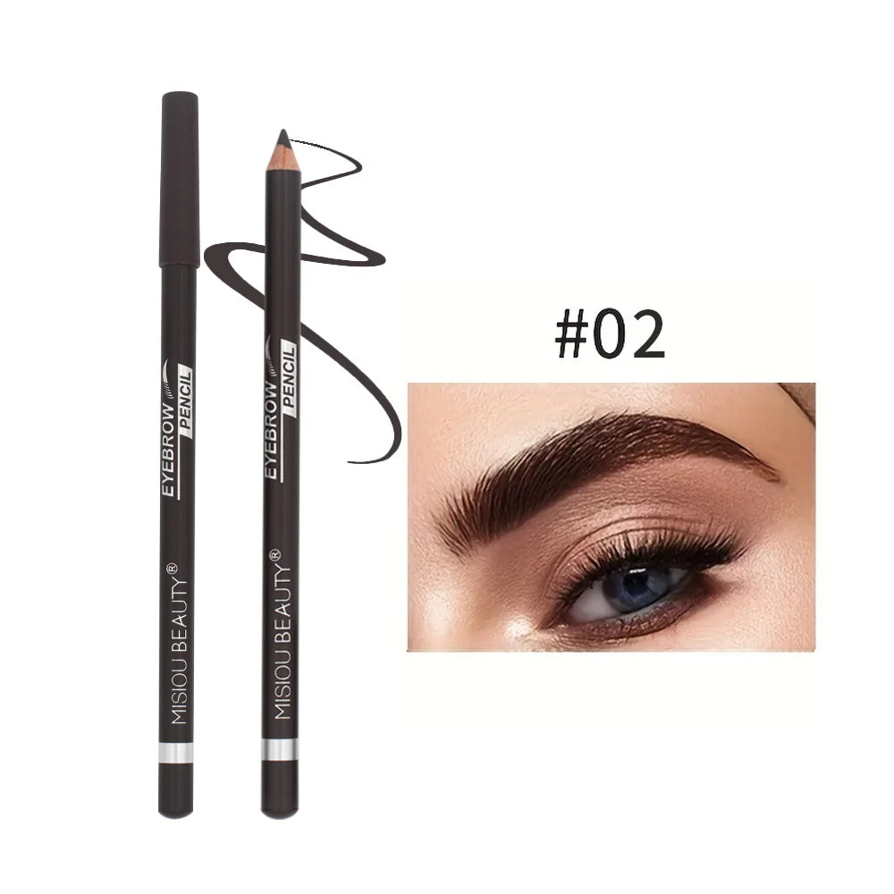 2 Colors Long Lasting Eyebrow PencilWaterproof and SweatproofNot easily smudgedWild EyebrowWooden Hard Core Eyebrow Pencil