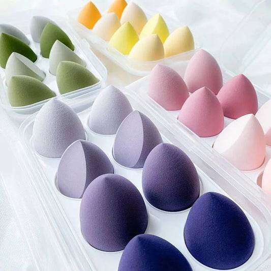 4pcs/bag Fashion Make up Blender Cosmetic Puff Makeup Sponge Foundation Powder Sponge Beauty Tool Makeup Tool Accessories