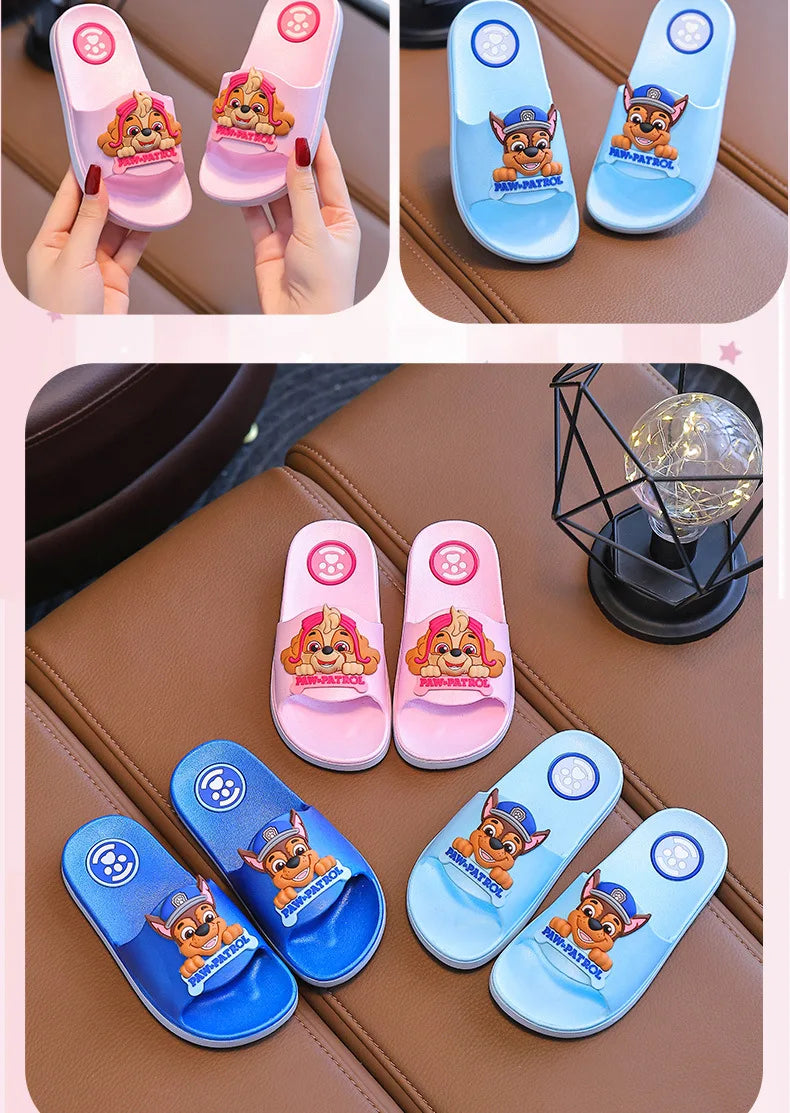 Authentic PAW PATROL Children's Slippers Boys Girls Summer Non-slip Beach Shoes Indoor Bathroom Slippers