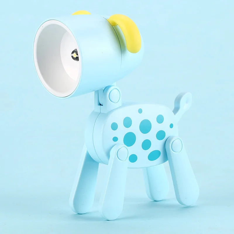 Mini LED Night Light Cute Cartoon Desk Lamp Puppy Deer Desktop Ornament Bedroom Table Lights Children Holiday Gifts