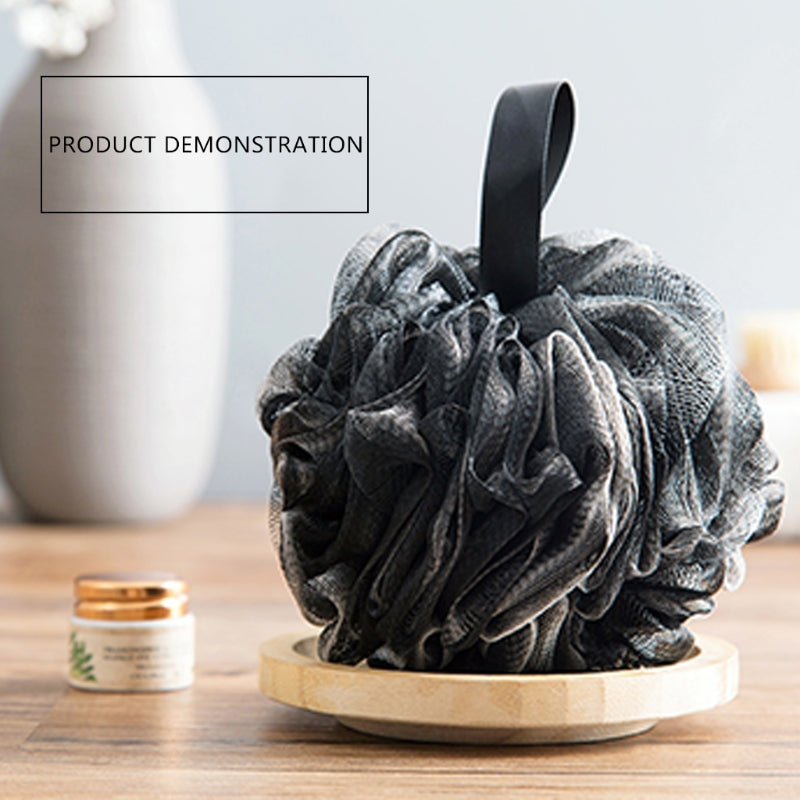 Bamboo Charcoal Bath Ball Black Shower Loofah Sponge Mesh Pouf Body Scrubber Exfoliating Cleansing Soothen Skin Tool Au11 21