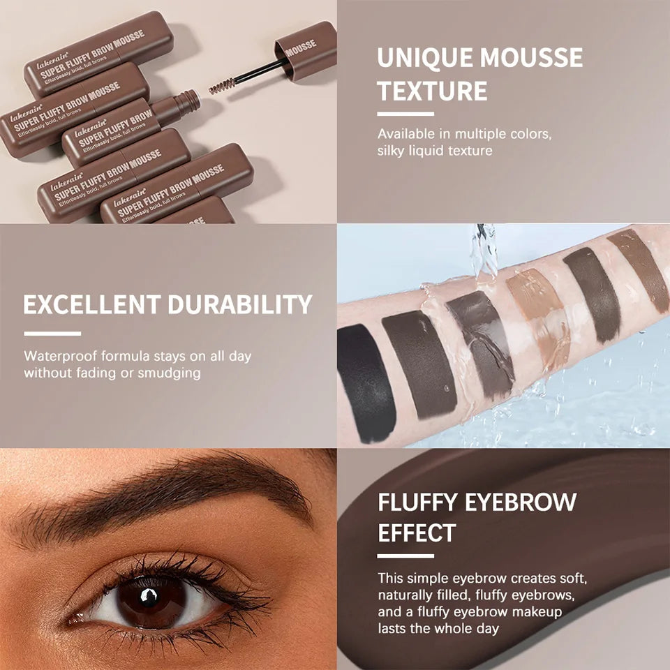 Superfluff Volumizing Brow Mousse Eyebrow Gel Thick Eyebrows Tint Tinted Brow Gel Multiple Color Long-Lasting Waterproof Makeup
