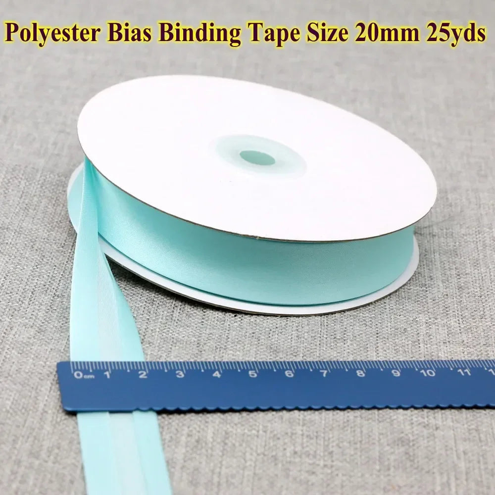 Polyester Satin Bias Binding Tape,bias Binding Size:20mm,3/4" *25yds,fold Tape for DIY Sewing Garment Accessories
