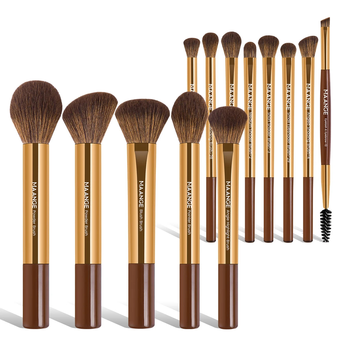 MAANGE 13PCS Makeup Brush Set Foundation Concealer Powder Eyeshadow Blush Brush Kabuki Blending Cosmetic Beauty Tool for Face