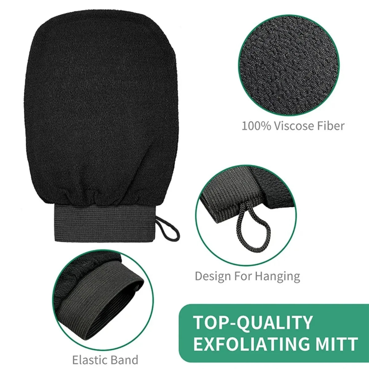 1pc Scrub Exfoliating Gloves Back Scrubbers Dead Skin Facial Massage Gloves Durable Multi Color Deep Cleansing Towels For Shower