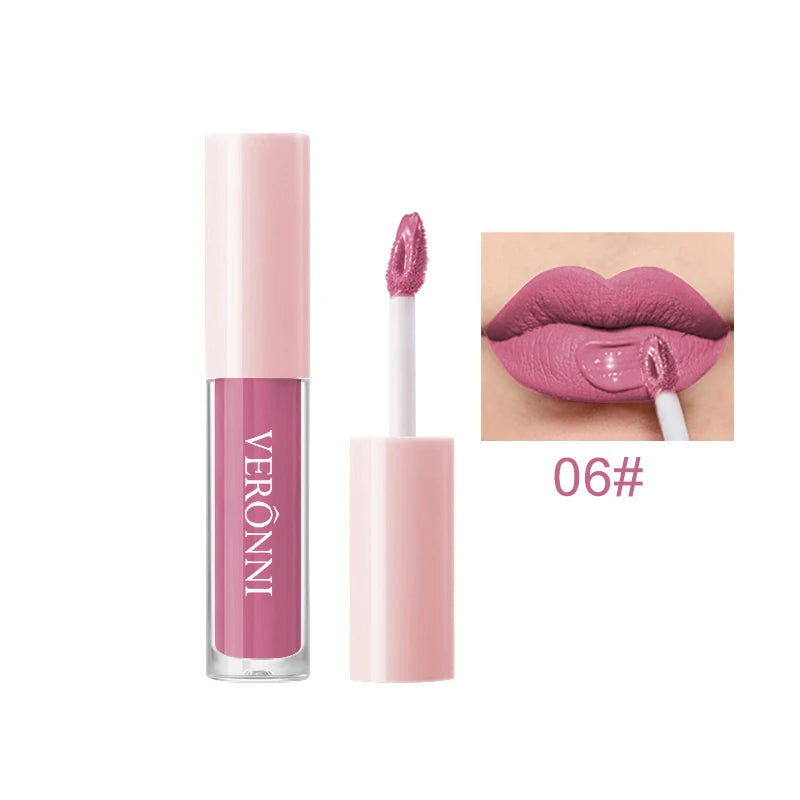 12 Colors Matte Liquid Lipstick 2.3ml Mini Size Vegan&Cruelty-Free Long Lasting Non-Drying Nude to Bold Shades Fade Proof Makup