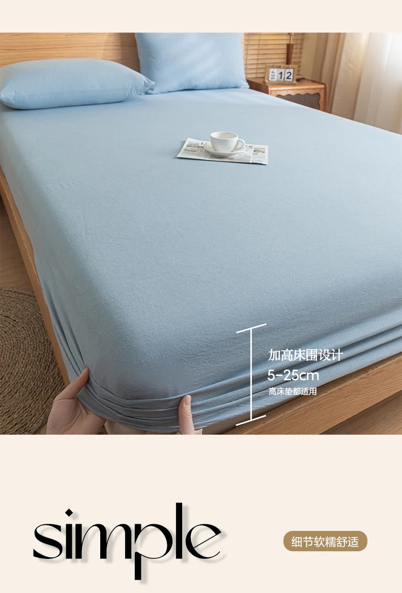 Pure Cotton Fitted Bed Sheets Cover Single Piece Cotton Bed Bed Sheets Dust Cover All-Inclusive Mattress Protector Cover 2025 New Model Universal for All Seasons