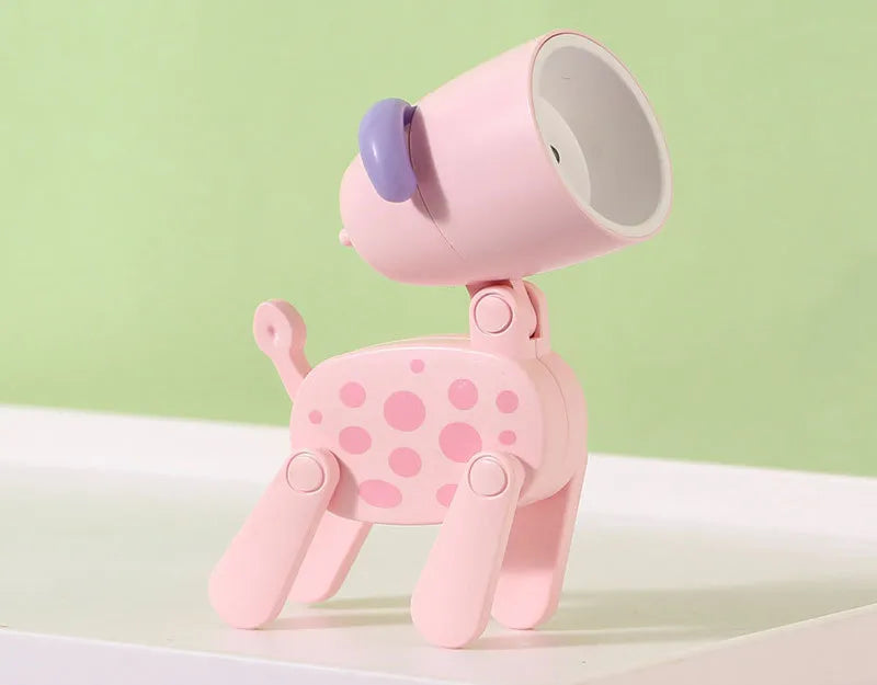 Mini LED Night Light Cute Cartoon Desk Lamp Puppy Deer Desktop Ornament Bedroom Table Lights Children Holiday Gifts