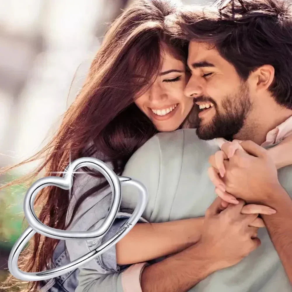 Exquisite 925 Sterling Silver Heart Rings For Women - Romantic Statement Jewelry