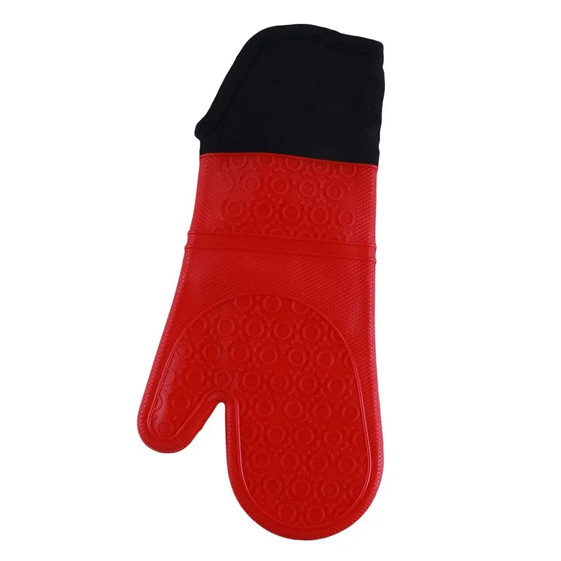 1pc Insulated Oven Gloves Silicone Heat-proof Gloves Oven Mitts Microwave Oven Baking Tools Household Kitchen Bar Bakeware