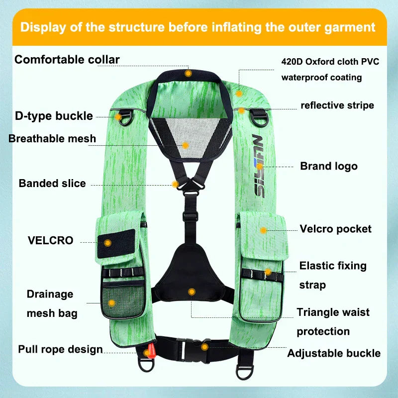 Professional Automatic Inflatable Life Jacket for Adults-1