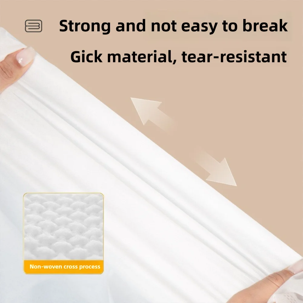 Soft Non-woven Disposable Fitted Sheet with Elastic Bands Single Bed Mattress Covers Non Slip Disposable Sheet Bed Cover Hotel