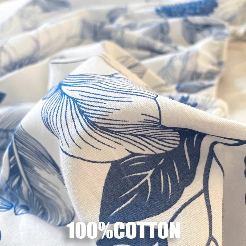 Fitted Sheet 100% cotton for single/couple bed, breathable and soft non-slip, customizable, 1 part, 16 sizes