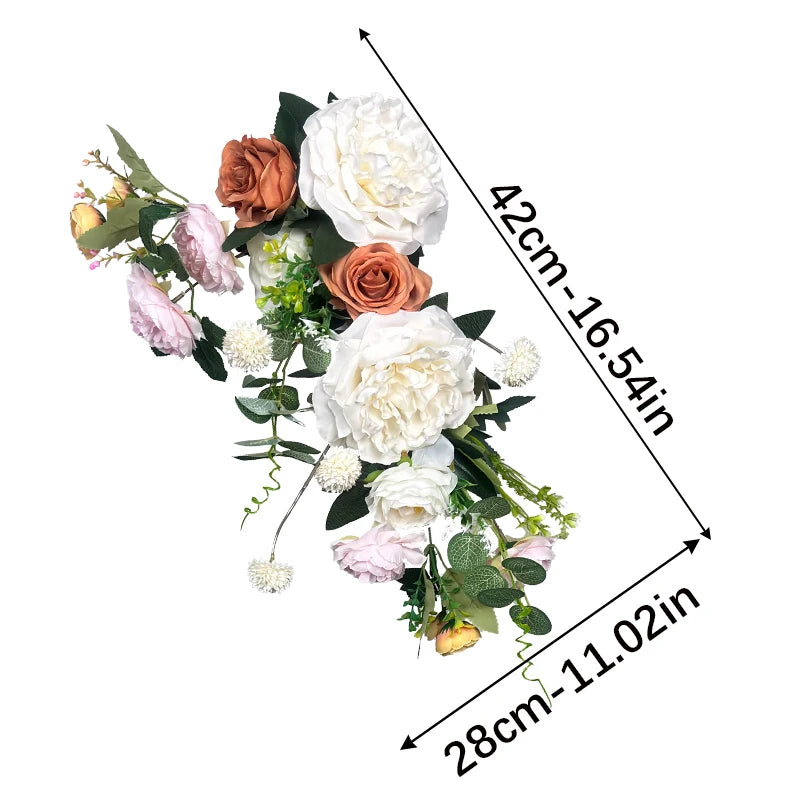 Artificial Flowers For Wedding Decoration Welcome Sign Decor Flower Guid Sign Wedding Props Floral Arrangement Flower Row