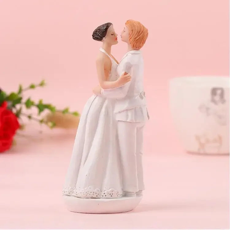 New Cake Toppers Dolls Bride and Groom Figurines Funny Wedding Cake Toppers Stand Topper Decoration Supplies Marry Figurine
