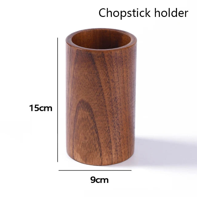 YWDL Natural Teak Cooking Spoon Scoop Kitchen Wooden Spatula Non-stick Utensils Set For Cooking With Hanging Hooks Cookware Tool