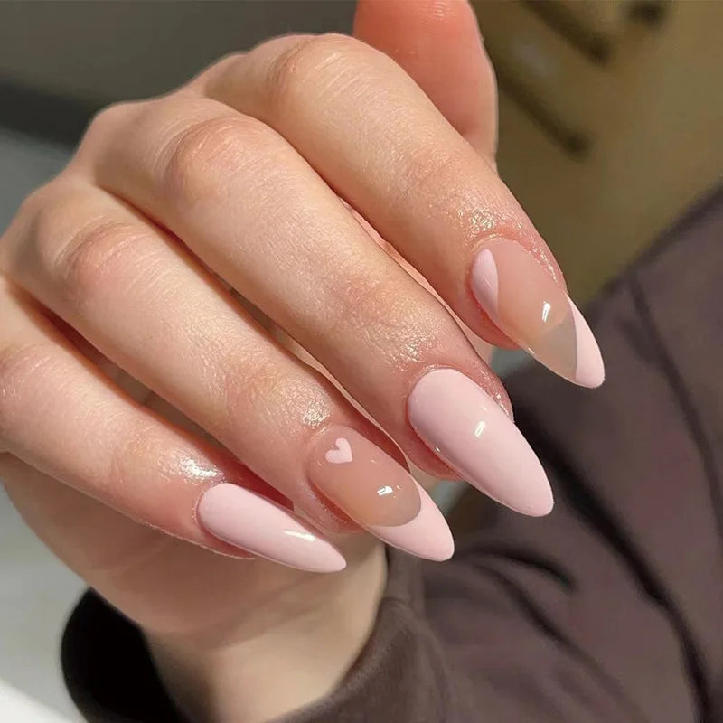 Glamorous Black Almond Stiletto Nails-66