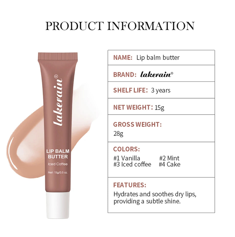 Summer Lip Balm Moisturizing Mirror Lip Gloss Lip Vanilla Mint Iced Coffee Cake Smell Lipstick Transparent Lip Oil  Makeup
