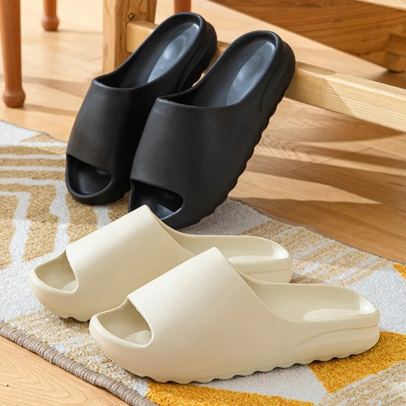 Men's and Women's Casual Slippers Thick-Soled Wear-Resistant Non-Slip Heightening Comfortable Soft Casual Beach Sandals
