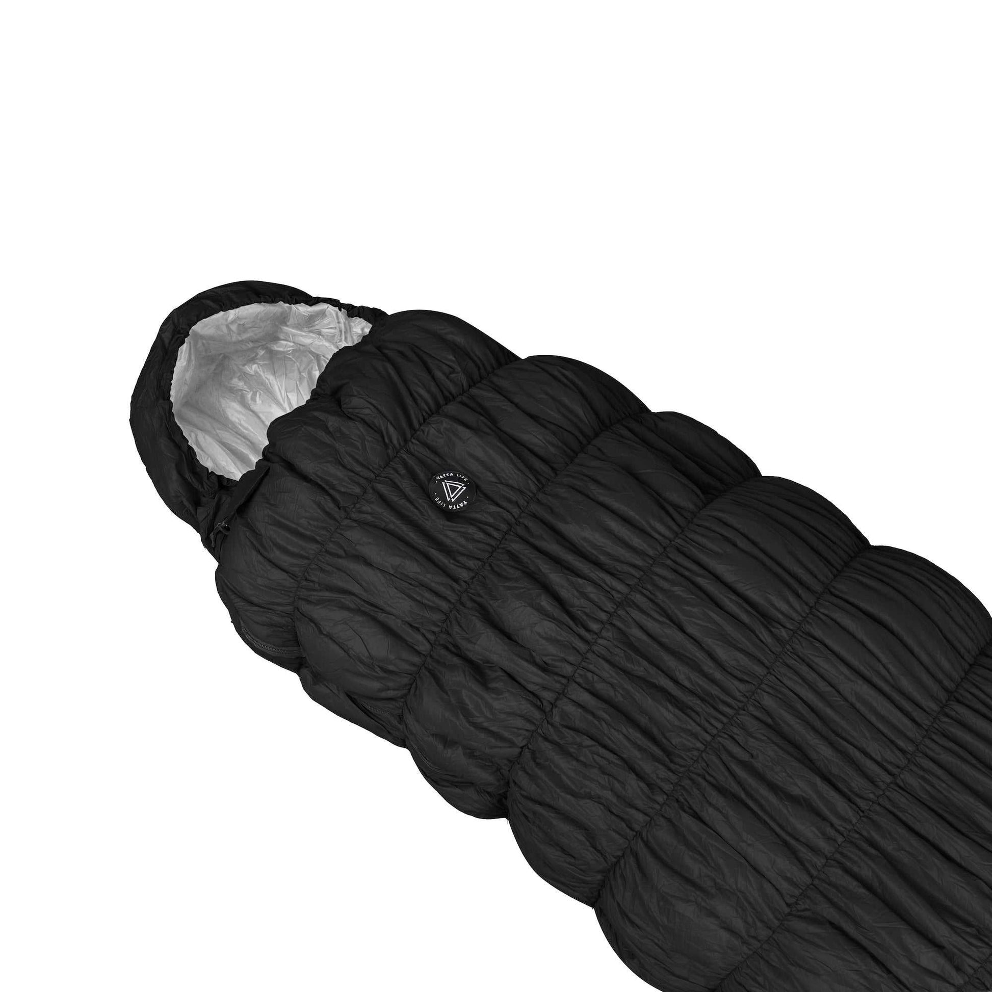 Goose Down Sleeping Bag - Black-2