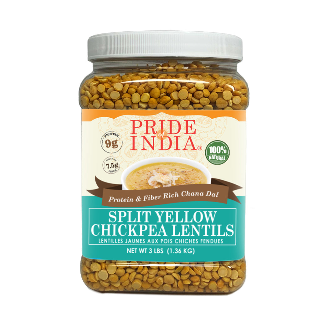 Indian Split Yellow Chickpea Lentils - Protein & Fiber Rich Chana Dal Jar-2