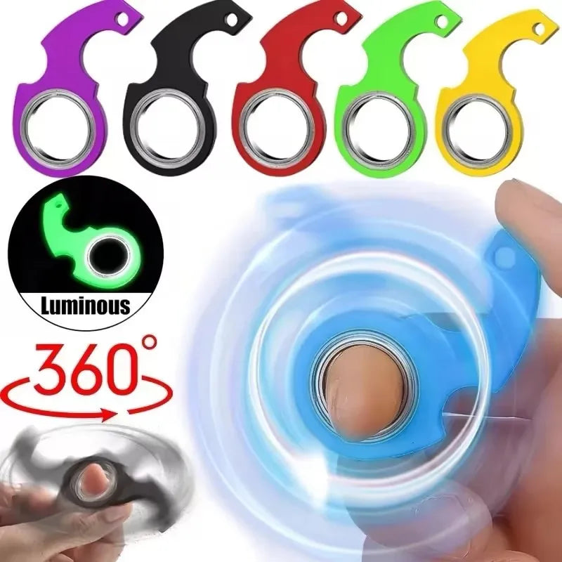 Spinner Stress Toy Keychain Fidget Ring-0