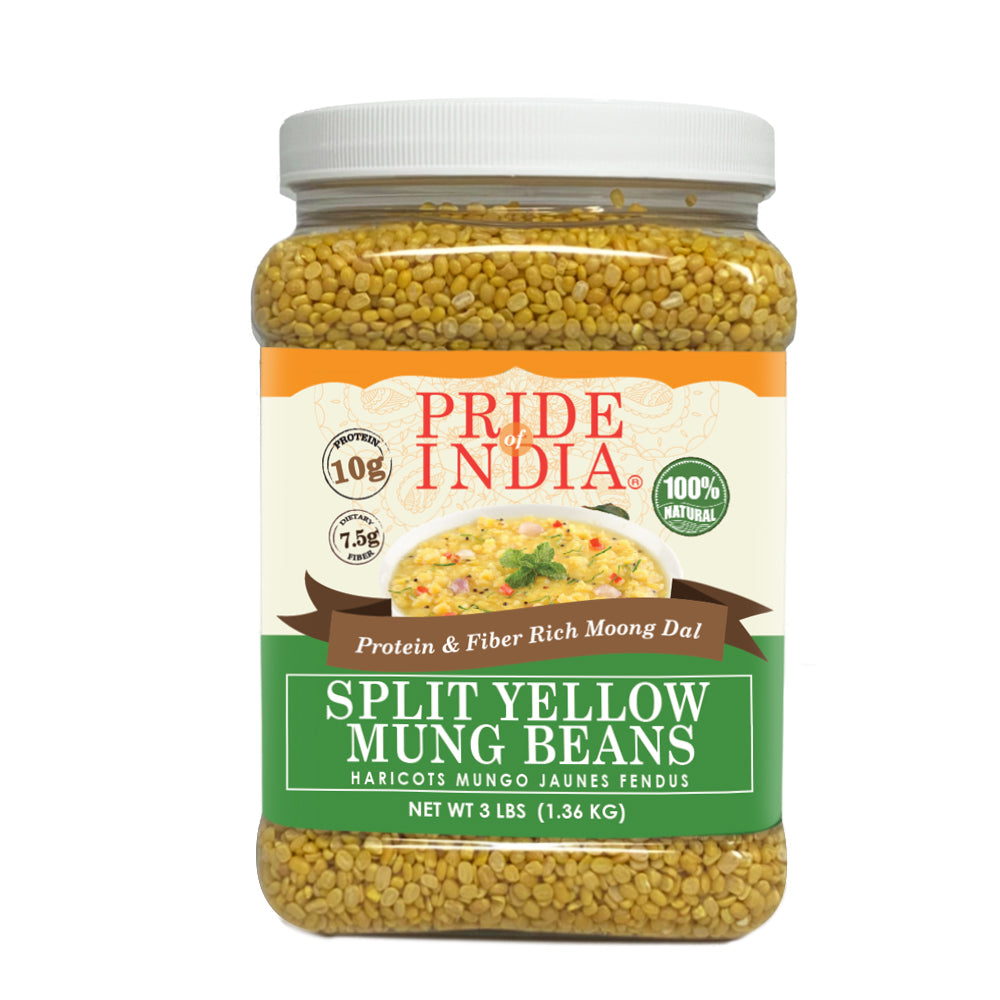 Indian Split Yellow Mung Lentils - Protein & Fiber Rich Moong Dal Jar-2