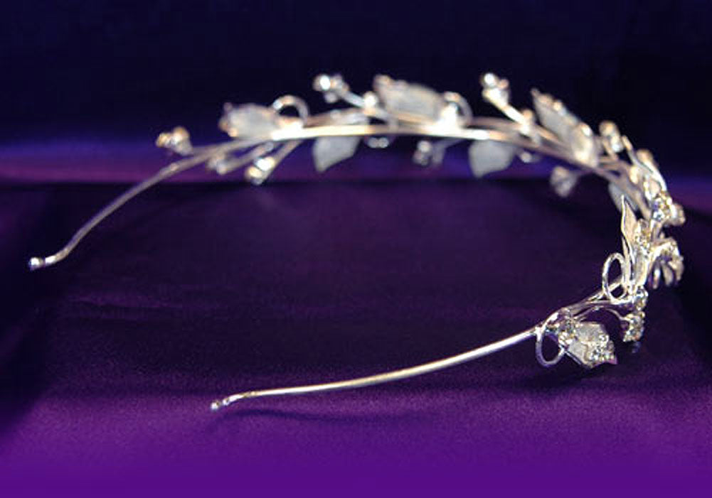 Bridal Wedding Leaf Leaves Crystal Headband Tiara XT1091-3