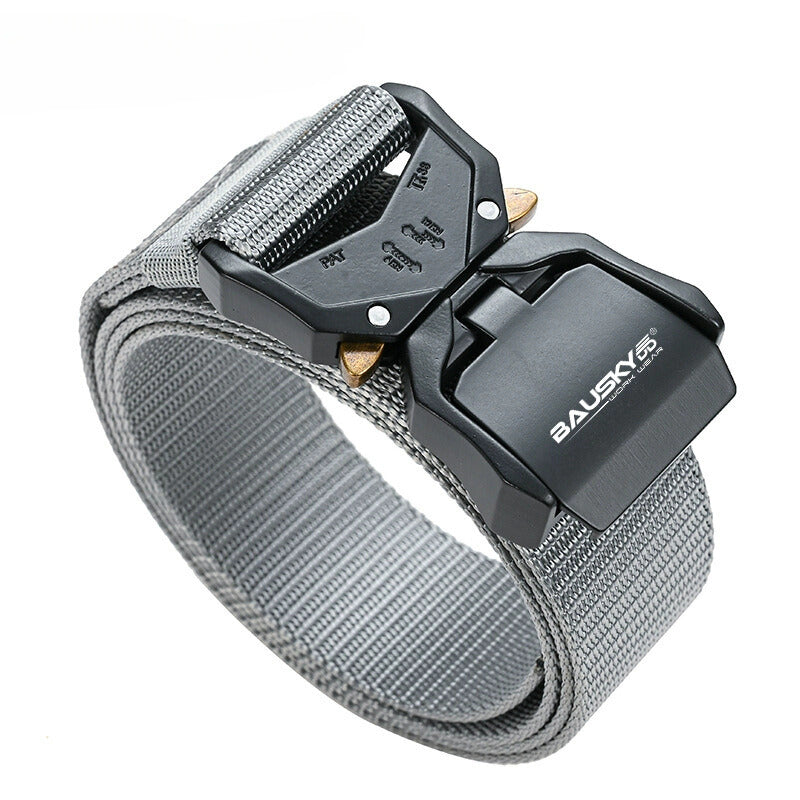 Quick-Release Tactical Belt - Casual, Youthful, Outdoor Sports Belt with Woven Nylon and a Buckle Closure-1