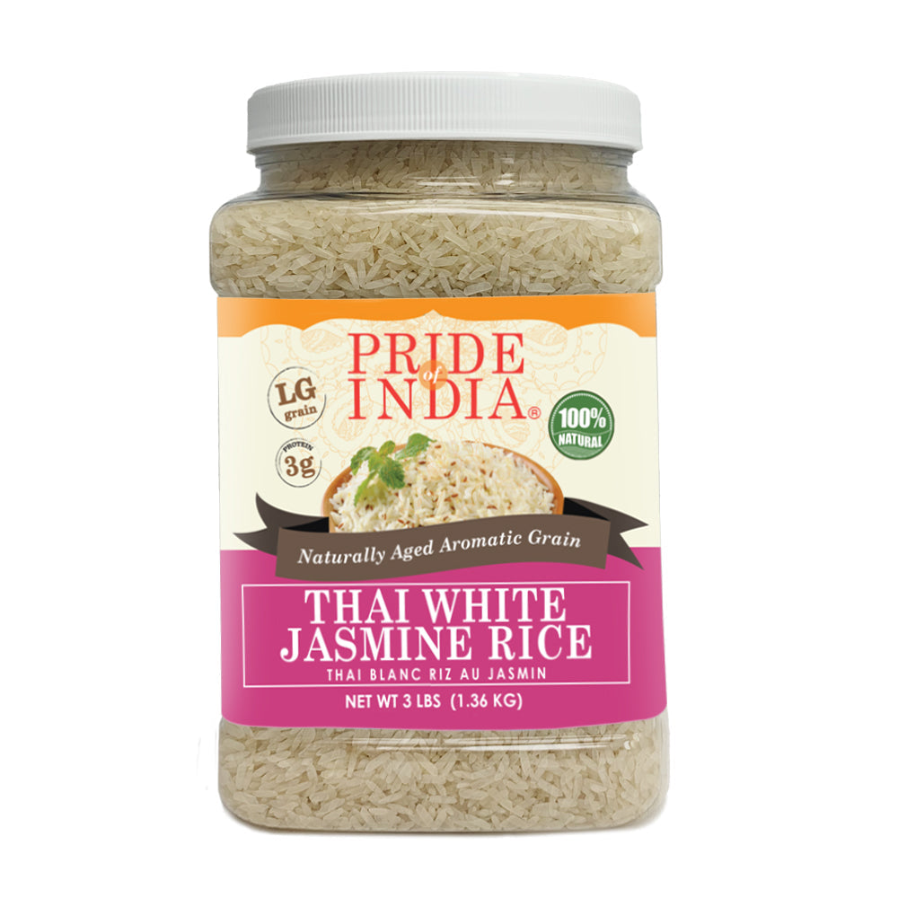 Thai White Jasmine Rice - Hom Mali Fragrant Long Grain Jar-2