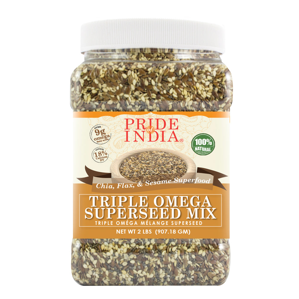 Triple Omega Superseed Mix - Chia Flax & Sesame Superfood Jar-2