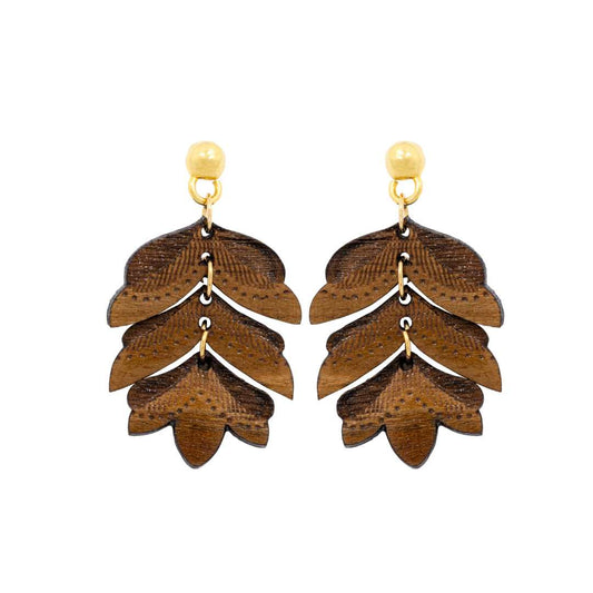 Uler-Uleran Recycled Wood Earrings-0