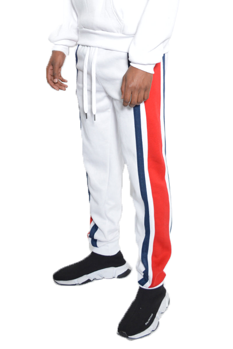 Tripe Cotton Sweat Pants-7