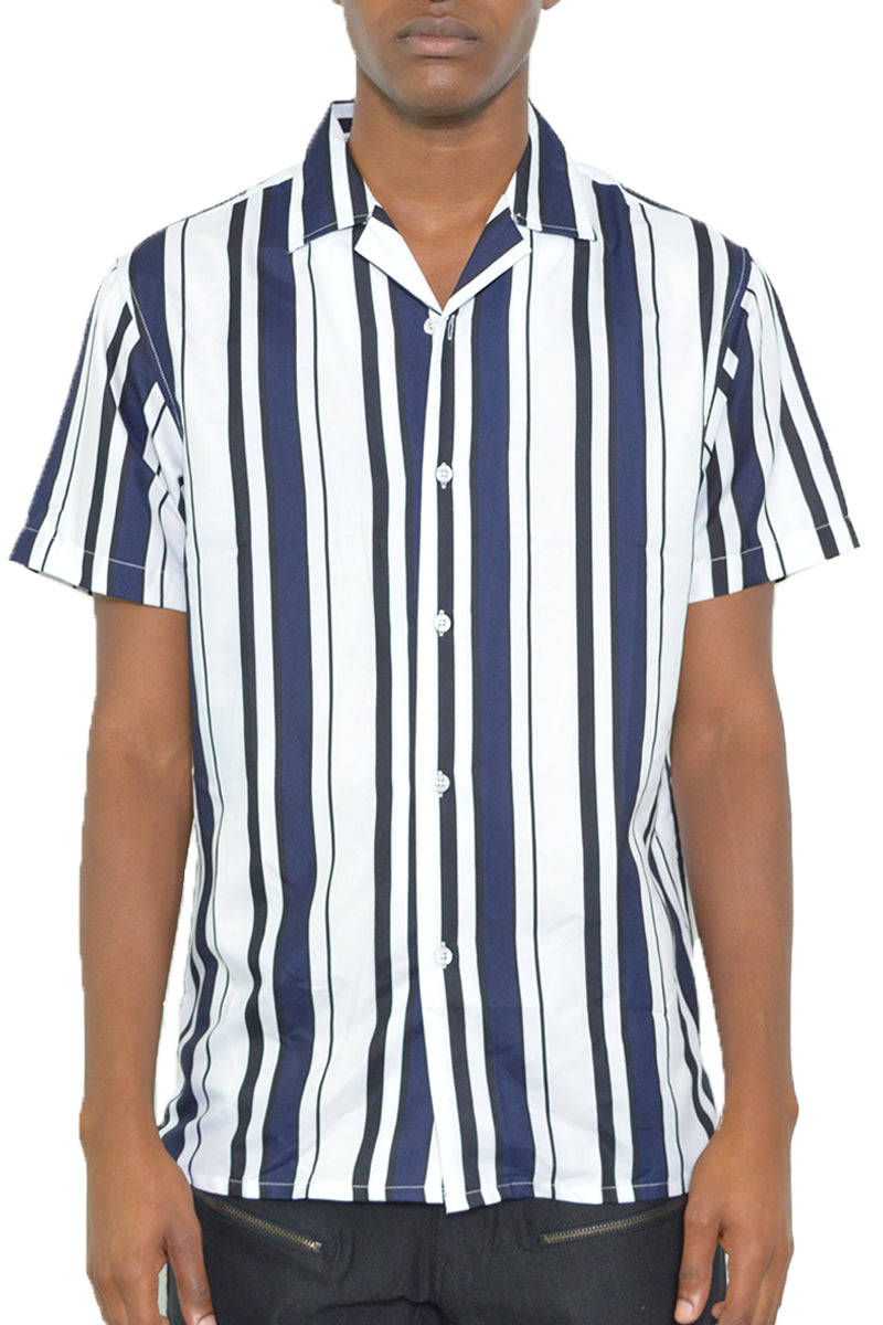 Caffery Striped Print Shirt-0