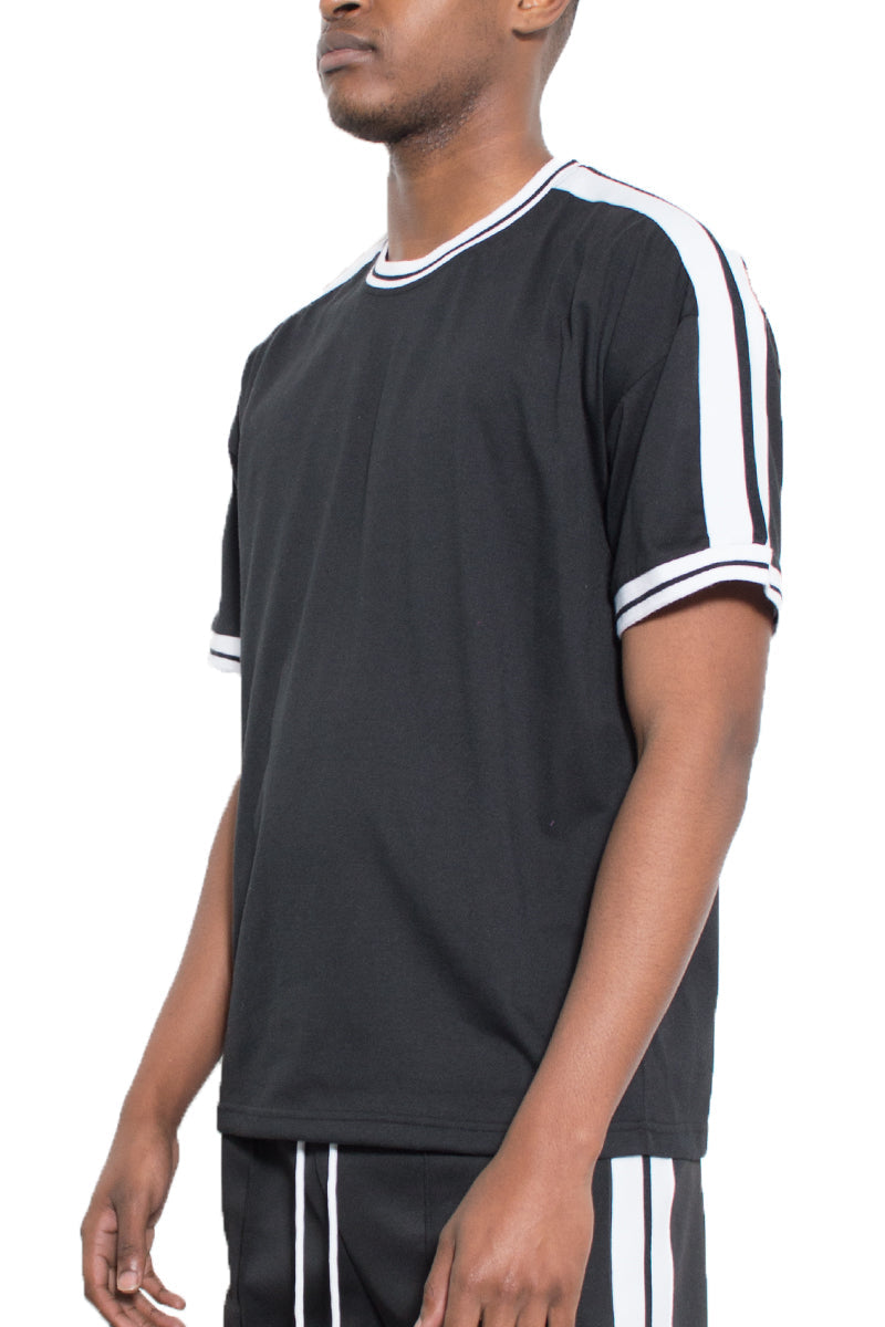 Solid Side Stripe TShirt-4