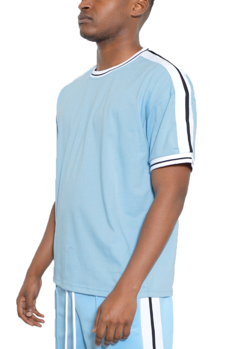Solid Side Stripe TShirt-5