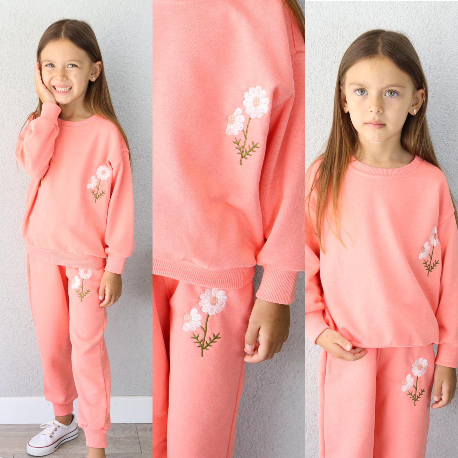 Soft Flower Casual Jogger Set-1