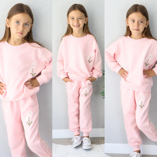 Soft Flower Casual Jogger Set-0