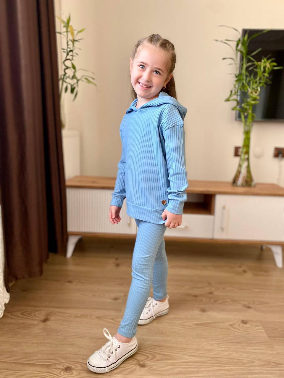 Rib Gorgeous Girl Hoodie Set-2