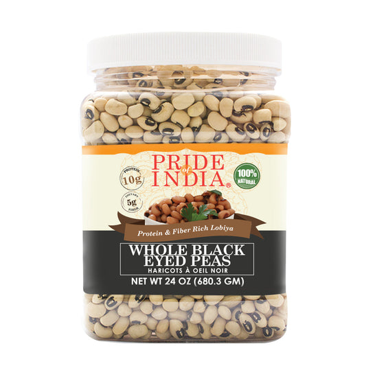 Indian Whole Black Eyed Peas - Protein & Fiber Rich Lobiya Jar-0
