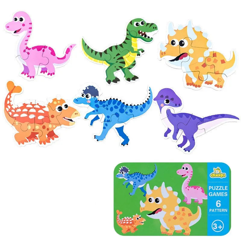 Wooden Cartoon 3D Animals Puzzle-3