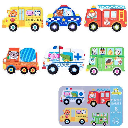 Wooden Cartoon 3D Animals Puzzle-9