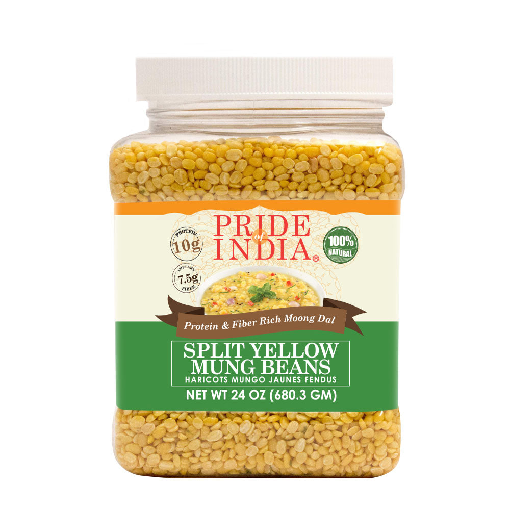 Indian Split Yellow Mung Lentils - Protein & Fiber Rich Moong Dal Jar-0