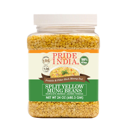 Indian Split Yellow Mung Lentils - Protein & Fiber Rich Moong Dal Jar-0