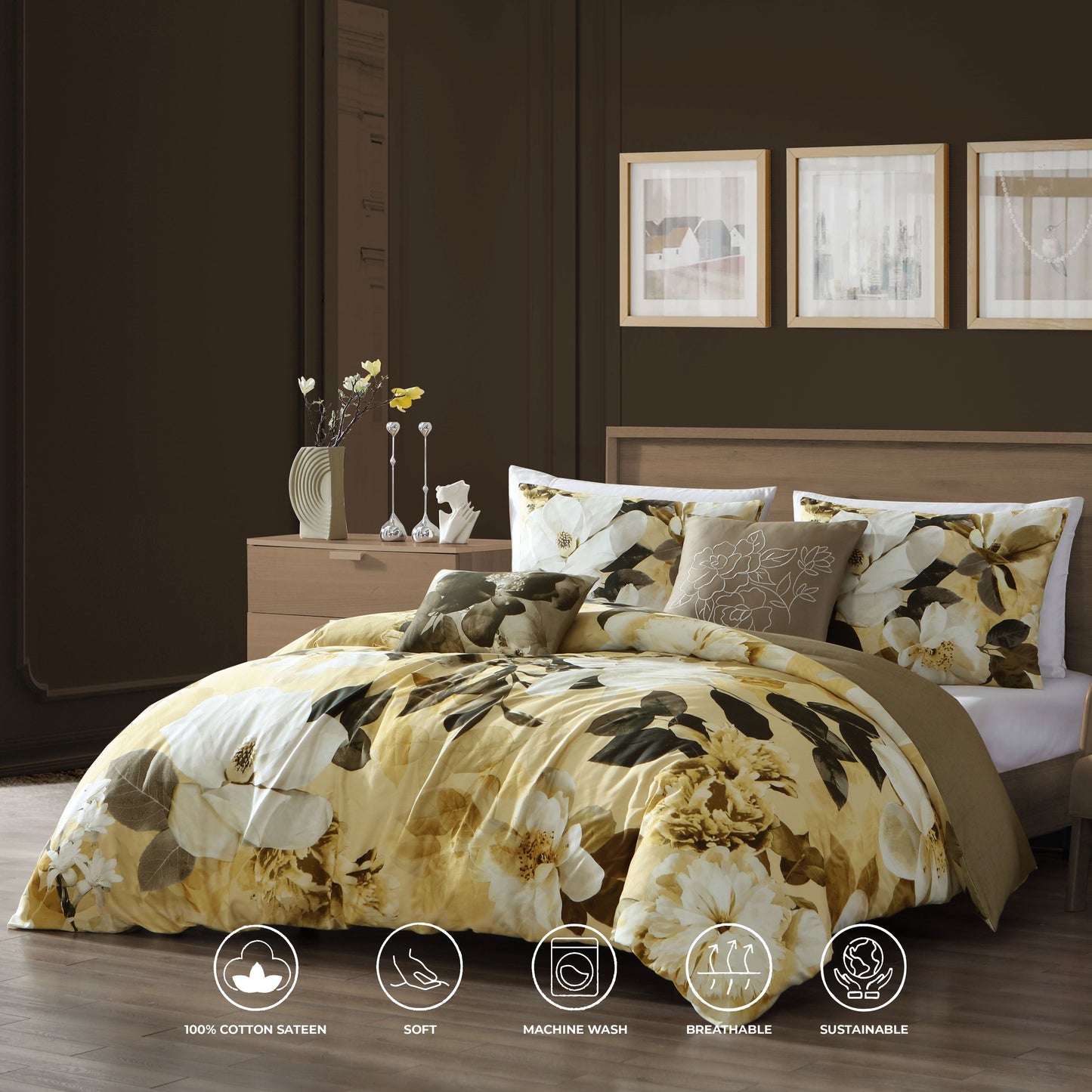 Bebejan Zayra 5 Piece Reversible Comforter Set-1